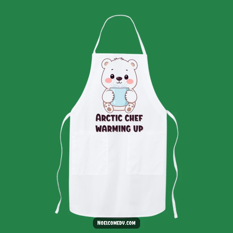 Funny Polar Bear Apron: Kitchen Cheer, Hilarious Comedic Gift for Aspiring Chefs