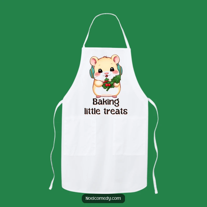 Funny Hamster Winter Apron - Cute Kitchen Companion for the Holidays