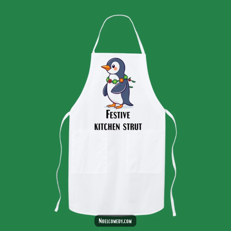 Funny Penguin Apron: Cook with Festive Strut