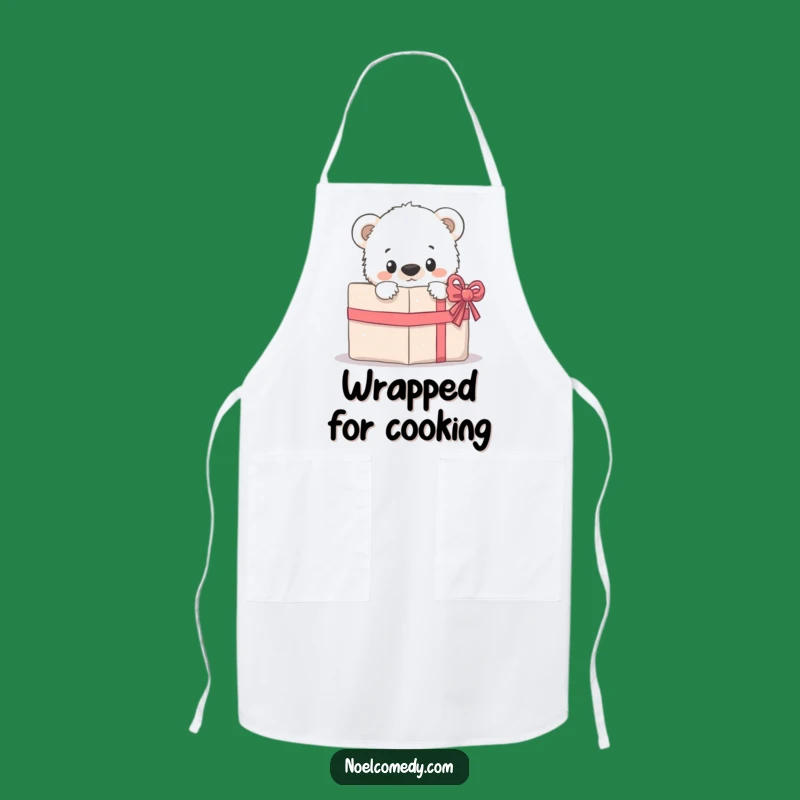 Funny Bear Cub Apron: Gift Peek Chef, Humorous Kitchen Gift for Animal-Loving Cooks
