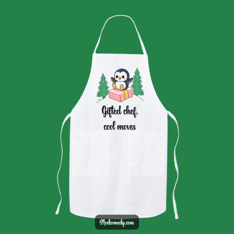 Funny Penguin Gift Kitchen Apron: Cook Up Winter Laughs with Hilarious Style