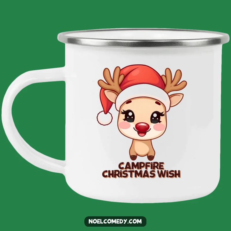 Funny Joyful Reindeer Camping Mug: Festive Campfire Companion, Unique Funny Gift