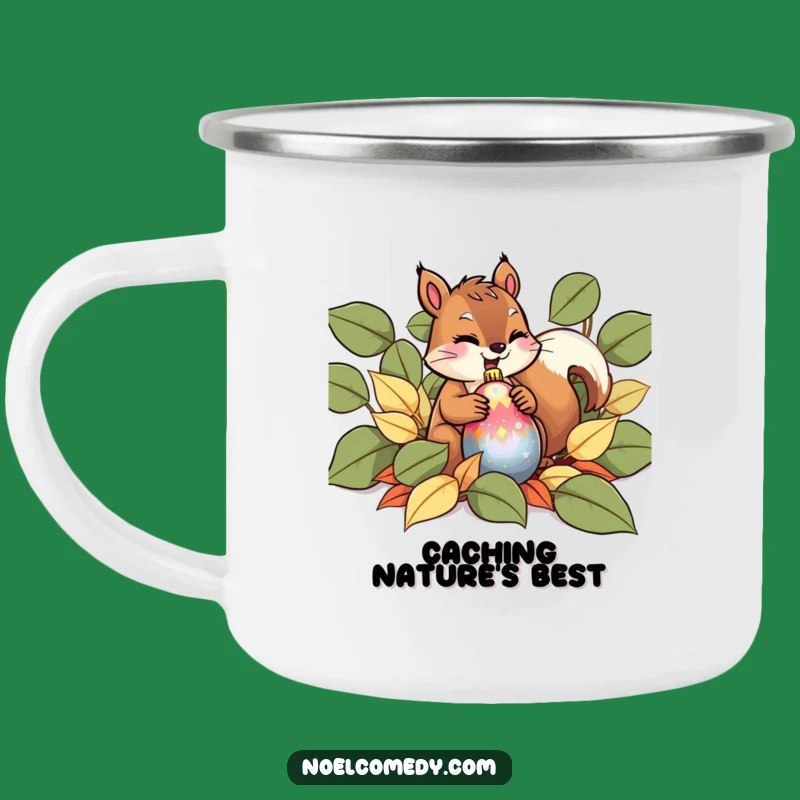 Funny Squirrel Christmas Camping Mug: Giggling Holiday Adventure
