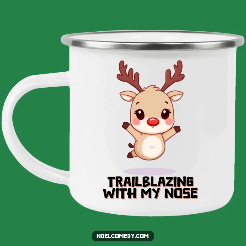 Funny Reindeer Camping Mug: Festive Adventures, Perfect Comedic Gift