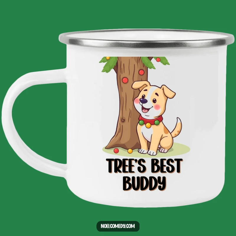 Funny Dog Holiday Camping Mug: Festive Outdoor Drinkware, Cheerful Pooch Gift