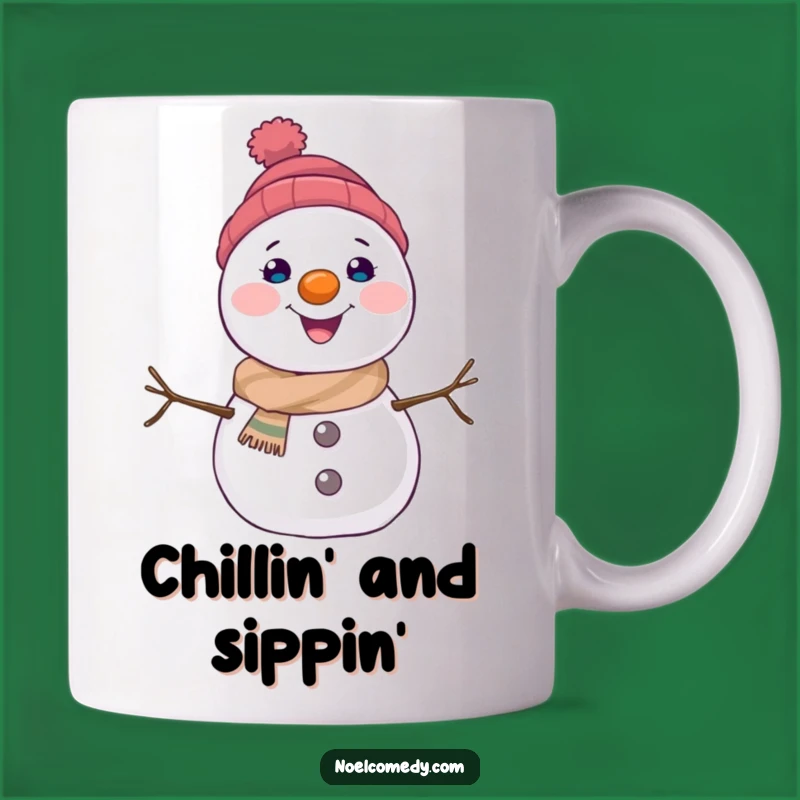 Funny Snowman Mug: Joyful Character with Carrot Nose, Perfect Winter Wonderland Gift