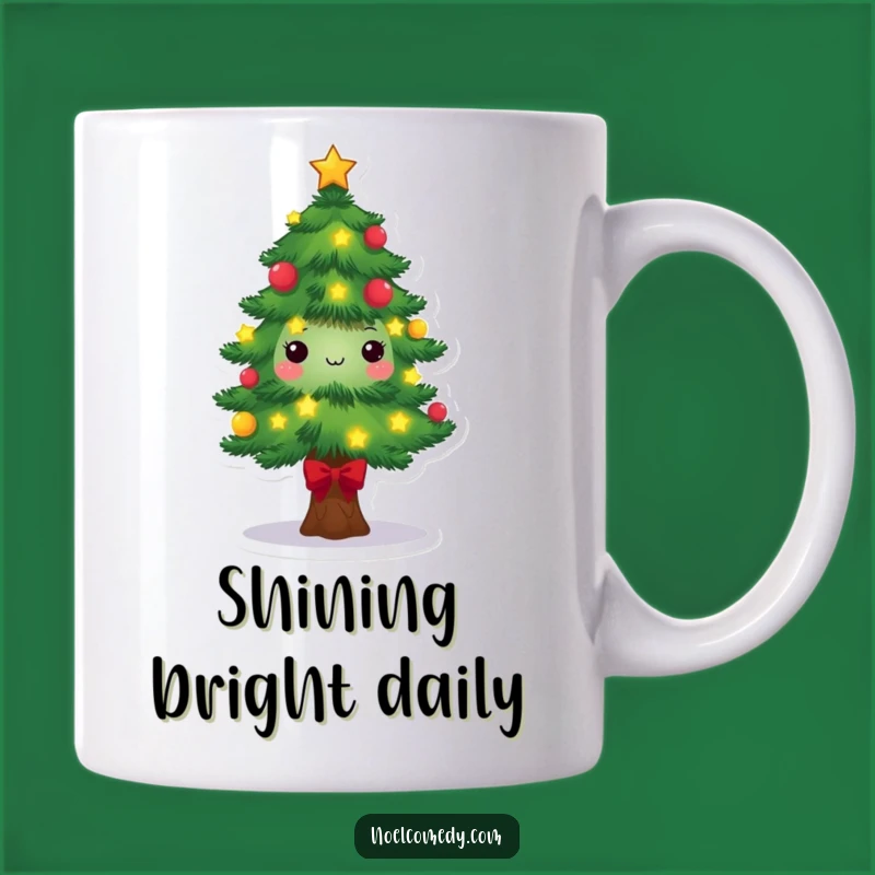 Festive Pine Tree Mug: Whimsical Holiday Gift for Christmas Cheer Lovers