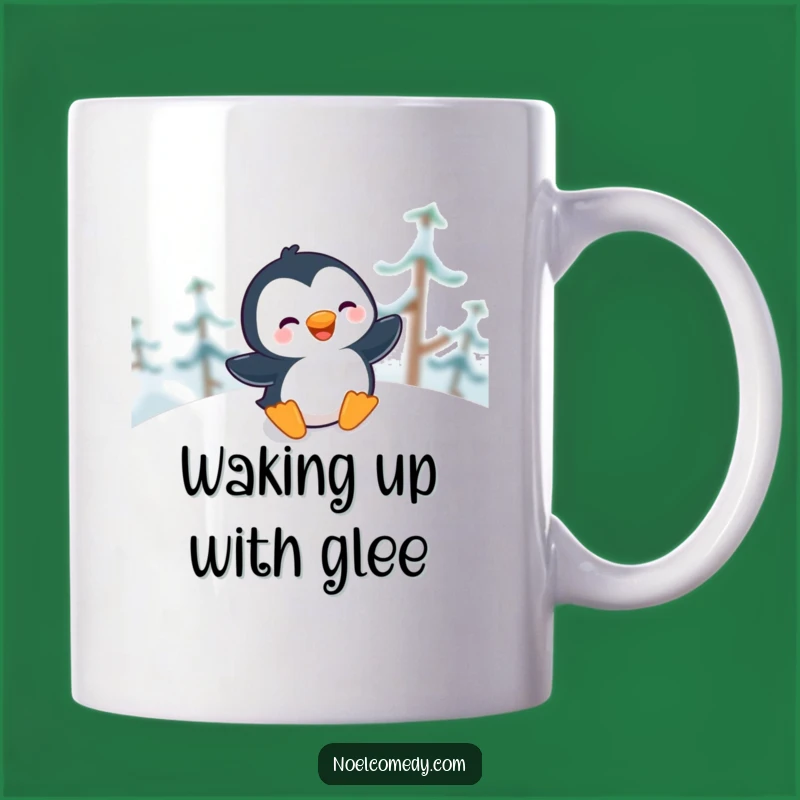 Funny Giggling Penguin Mug: Snowy Fun Adventure, Perfect Funny Gift