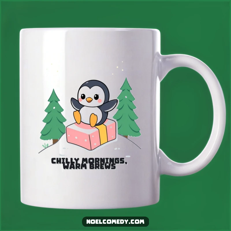 Funny Penguin Gift Slide Mug: A Hilarious and Joyful Winter Surprise Gift
