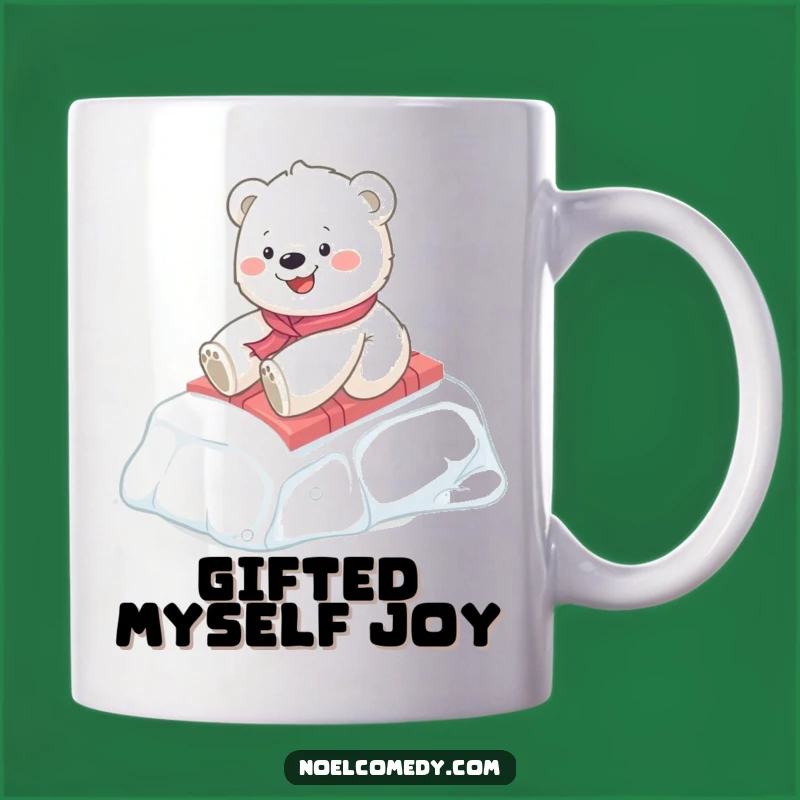 Funny Polar Bear Cub Mug: Present Slide Fun, Perfect Funny Gift