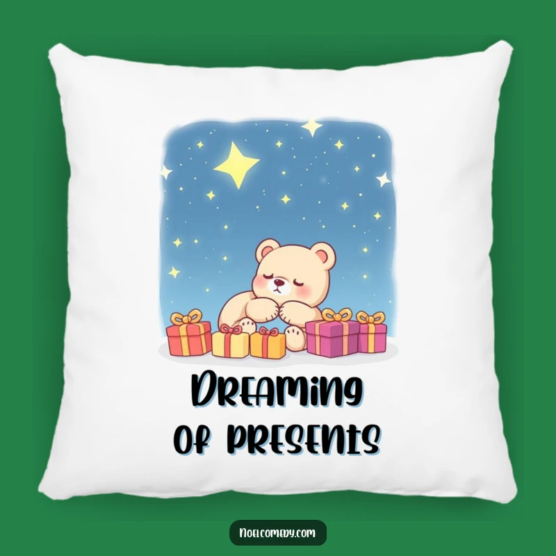 Funny Bear Cub Dream Pillow: Cozy Starry Night Comfort Gift