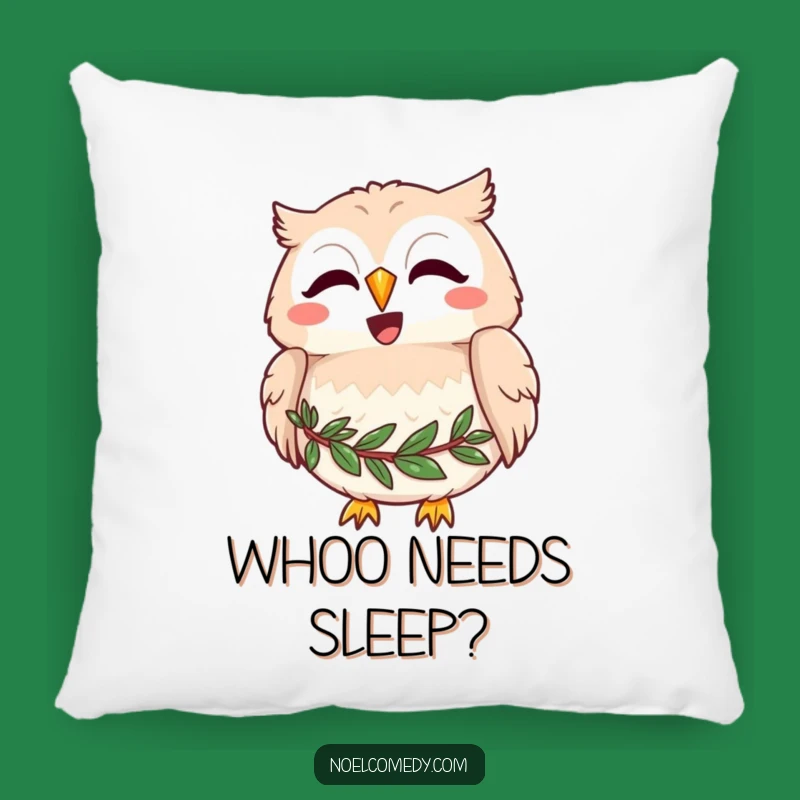 Funny Joyful Owl Pillow - Cozy Comfort with Whimsical Bird Humor