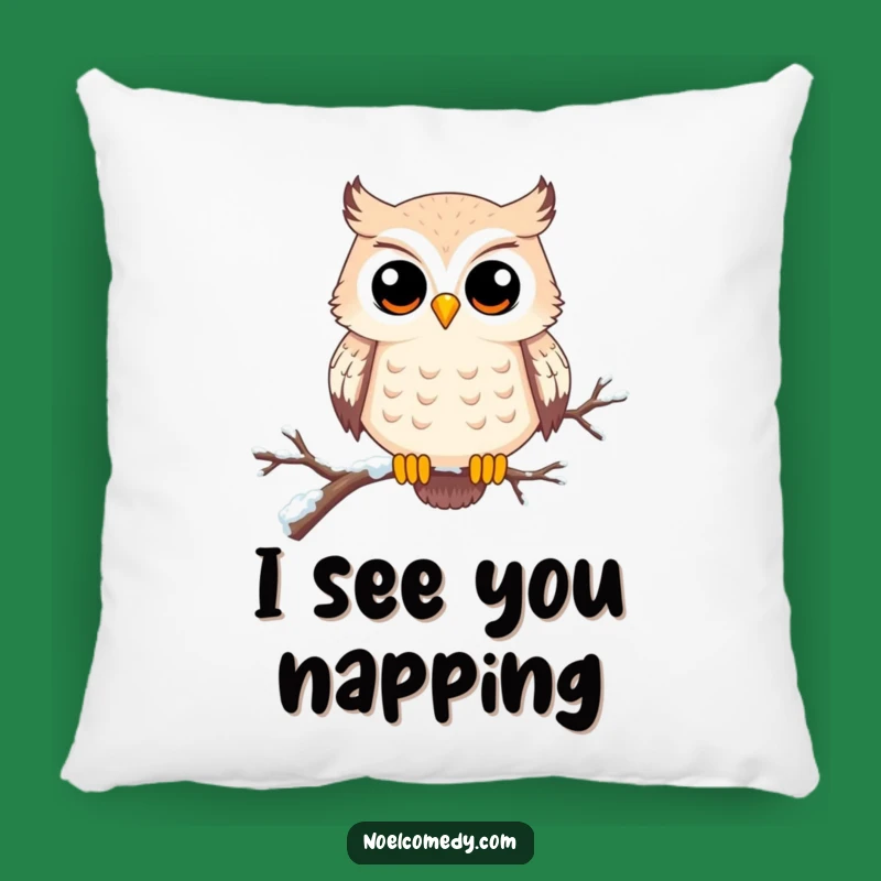 Funny Owl Pillow: Cozy up with this curious character, a perfect funny winter gift.