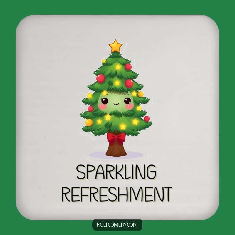 Festive Pine Tree Coaster: Protect Surfaces with Charming Christmas Art