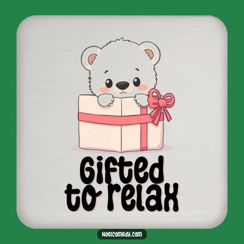 Funny Bear Cub Coaster Set: Gift Peek Protection, Humorous Animal-Themed Drink Decor