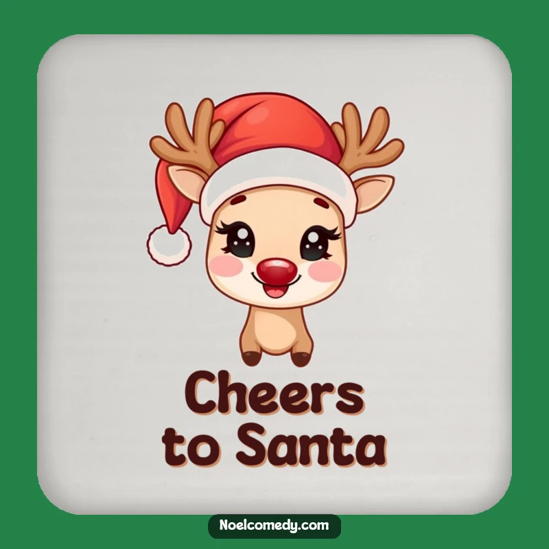 Funny Joyful Reindeer Coasters: Protect Your Table with Cheer, Charming Funny Gift