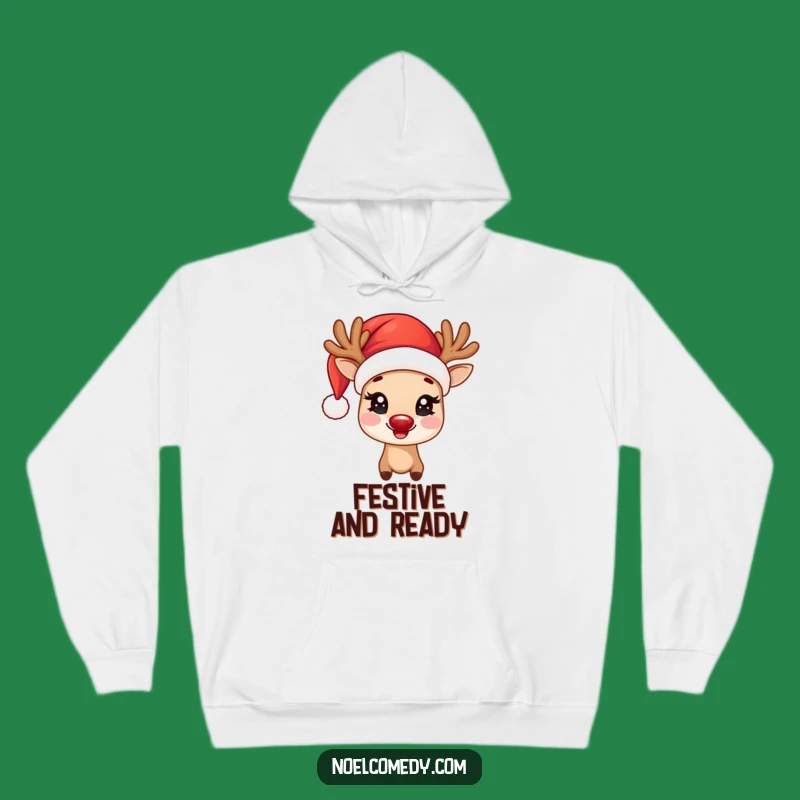 Funny Joyful Reindeer Hoodie: Cozy Christmas Companion, Ultimate Funny Gift