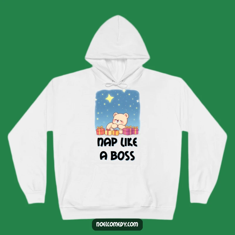 Funny Bear Cub Dream Hoodie: Cozy Starry Night Sleep Gift