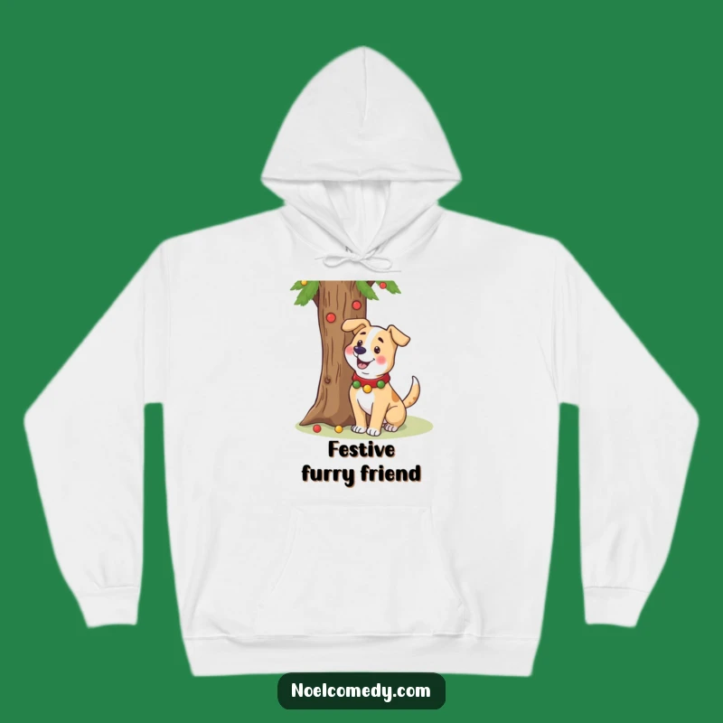 Funny Dog Holiday Hoodie: Cozy Festive Wear, Cheerful Pooch Gift for Winter
