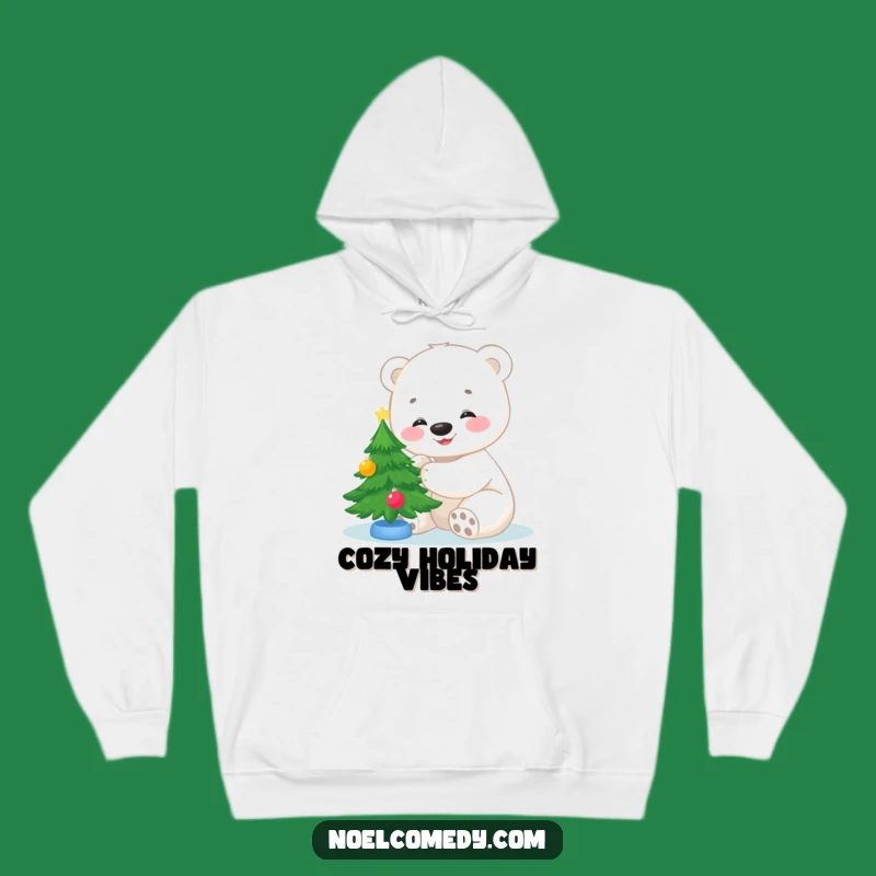 Funny Polar Bear Cub Christmas Hoodie: Cozy Up with Festive Cuteness