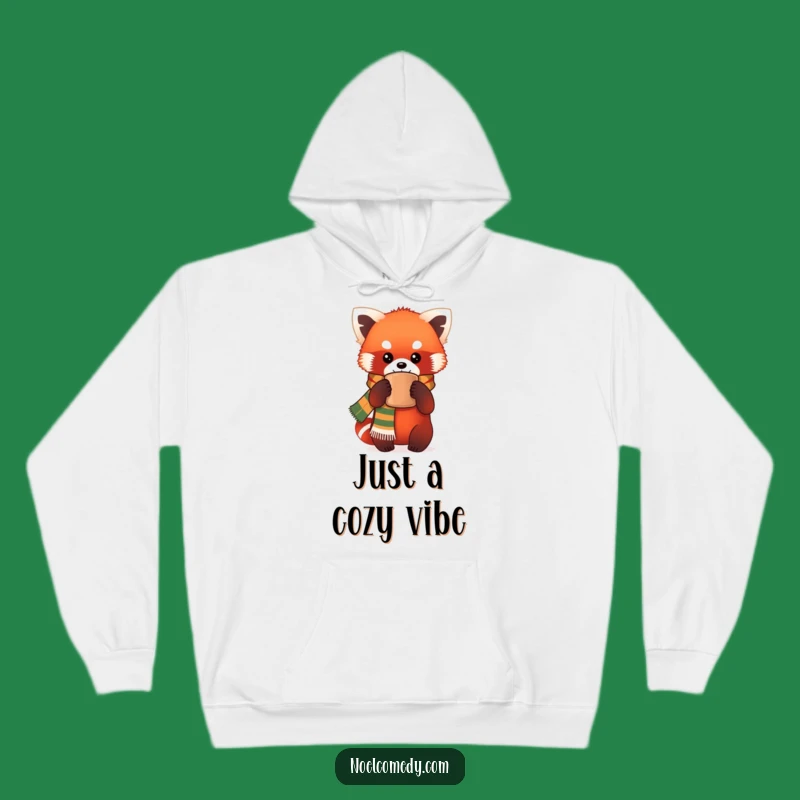 Funny Red Panda Cozy Hoodie: Festive Scarf Warmth for a Hilarious Gift