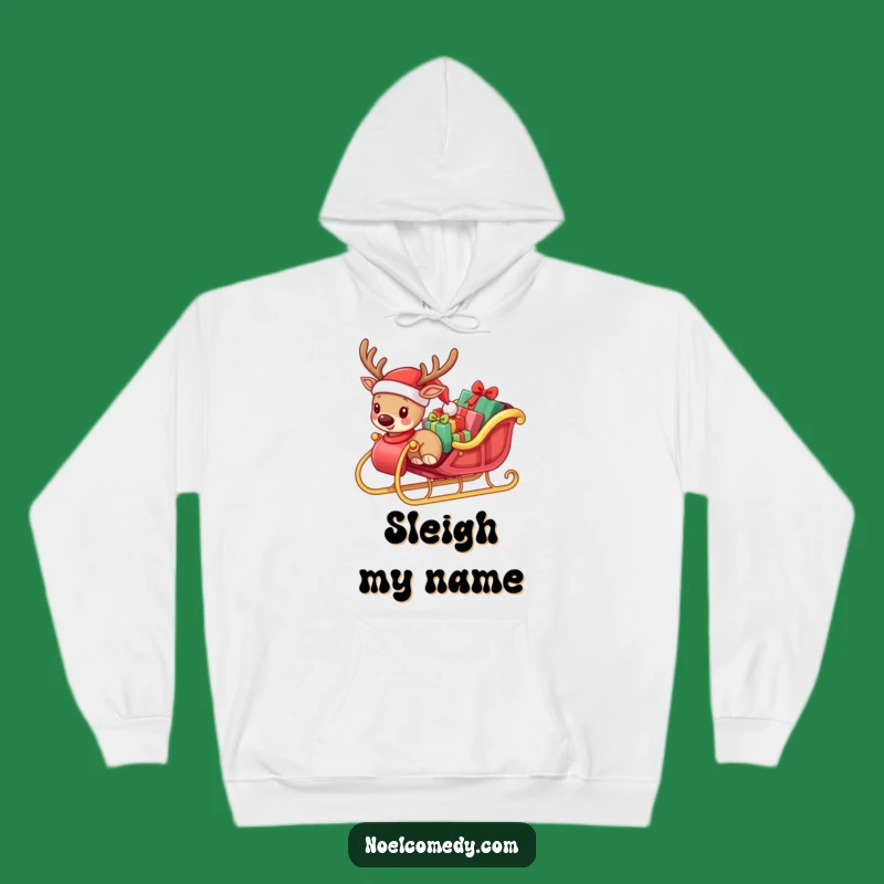Funny Small Reindeer Hoodie - Cozy Christmas Comfort with Festive Humor