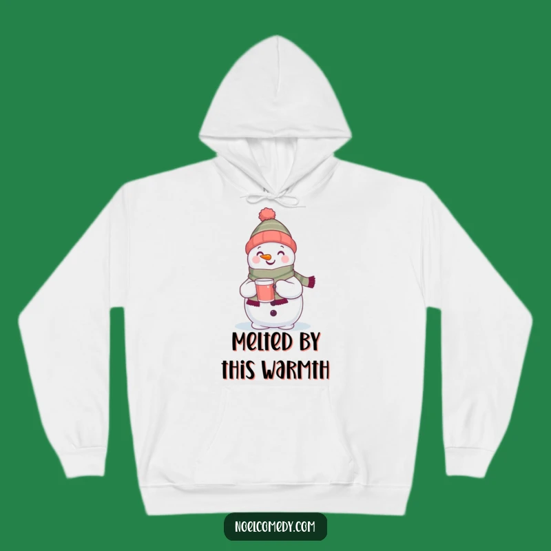 Funny Snowman Hoodie: Cozy winter character with scarf, a perfect funny holiday gift.
