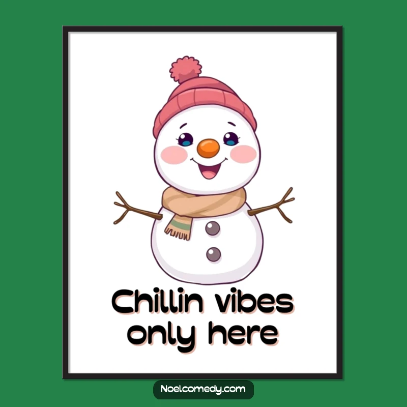 Free Printable Funny Snowman Wall Art - Wintery LOL Downloadable Decor!