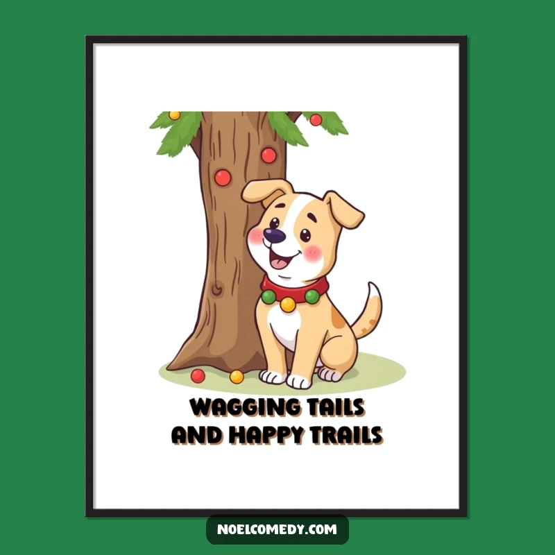 Funny Free Printable Wall Art: Festive Dog Decor Downloadable