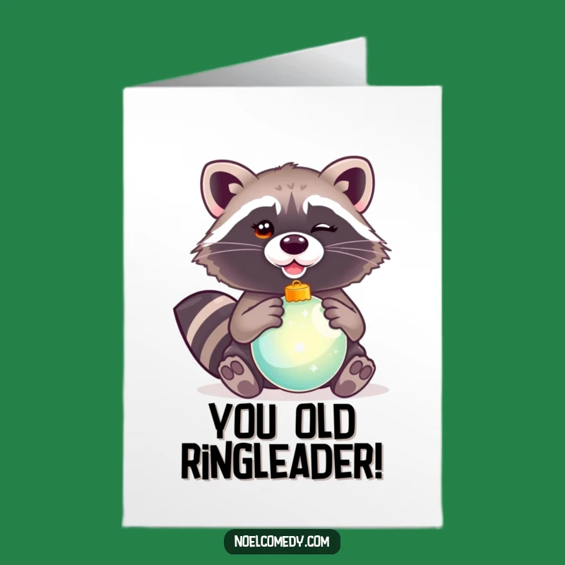 Free Printable Birthday Card: Funny Raccoon Ornament - Hilarious Downloadable Gift