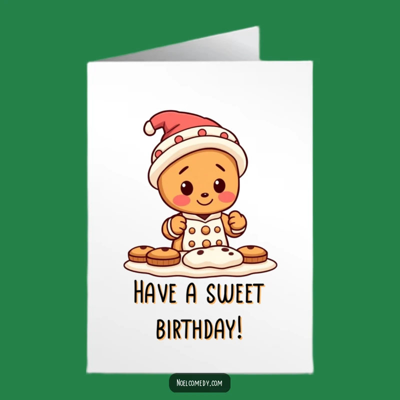 Free Printable Birthday Card: Gingerbread Baker, Silly Hat, Sweet Gift