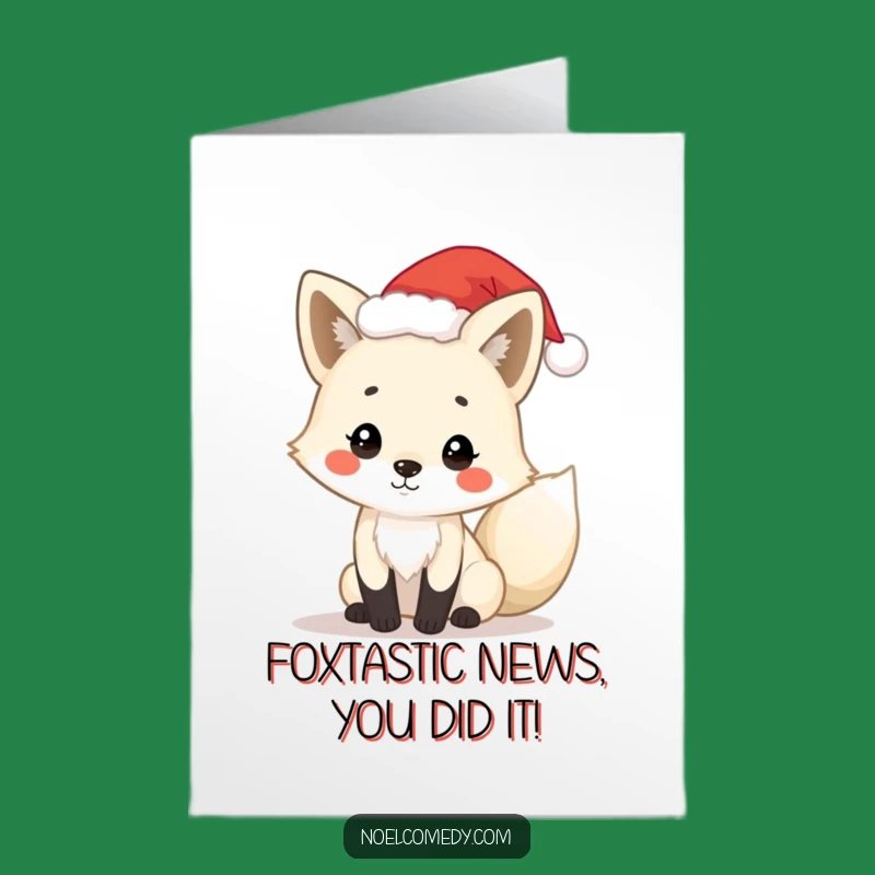 Free Printable Congrats Card: Festive Fox Cheers for Your Success