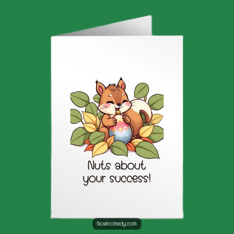 Free Printable Congratulations Card: Giggling Squirrel, Celebrate Success with a Funny Downloadable Gift