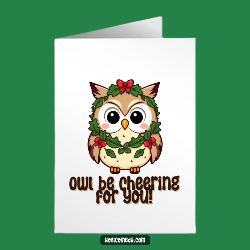 Free Printable Owl Congrats Card - Wreath-y for Success Downloadable!