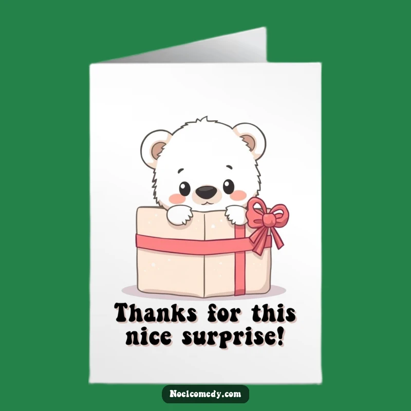 Free Printable Thank You Card: Cub's Grateful Peek!