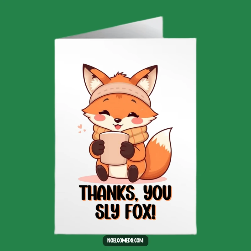 Free Printable Thank You Card: Fox's Warm Thanks!