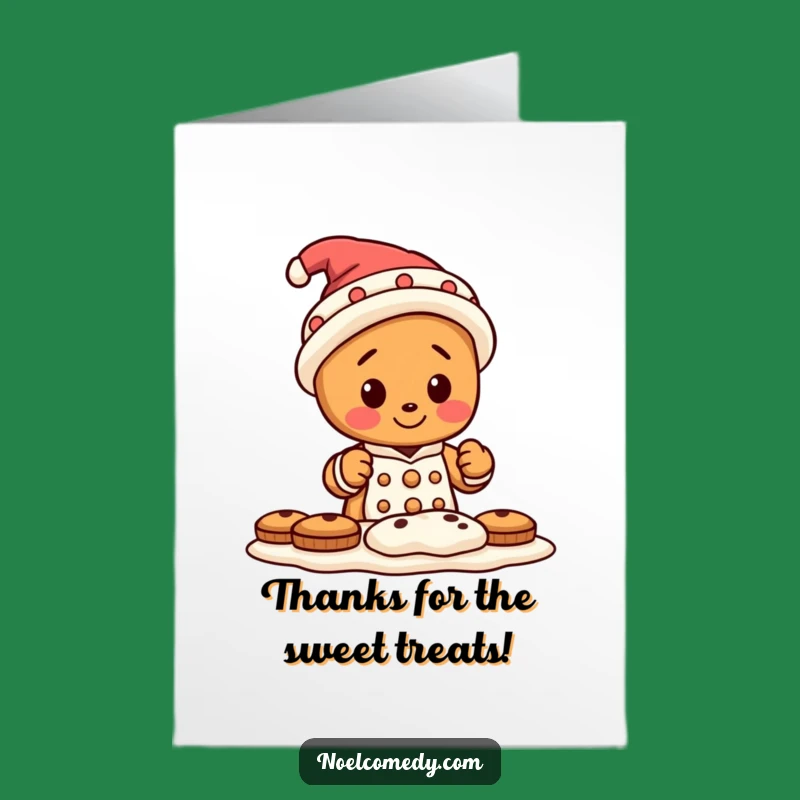 Free Printable Thank You Card: Gingerbread Baker, Silly Hat, Sweet Gift