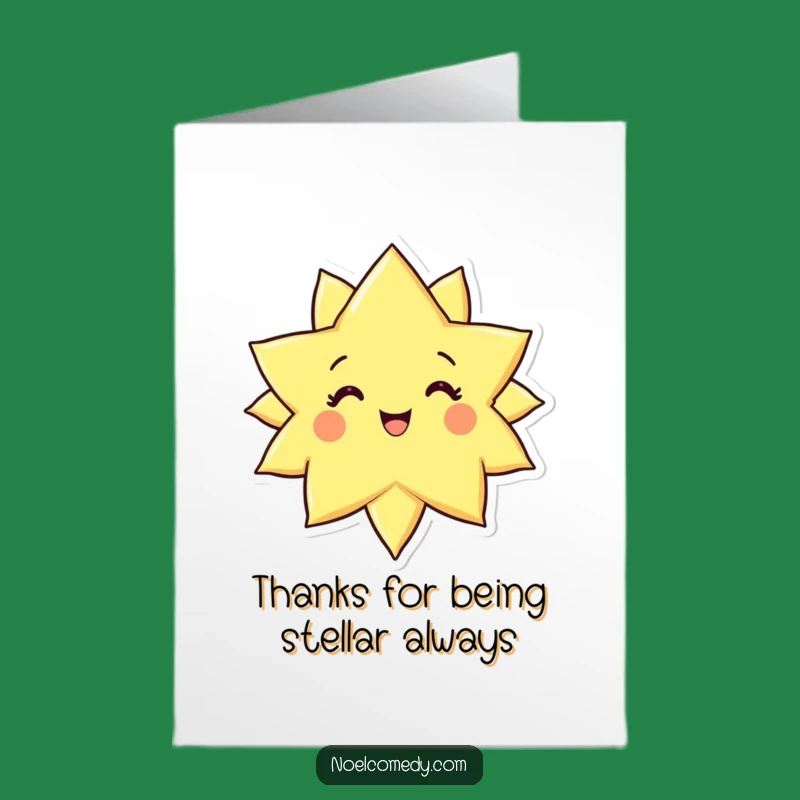 Free Printable Thank You Card: Glowing Star Gratitude - Downloadable Sweet Gift