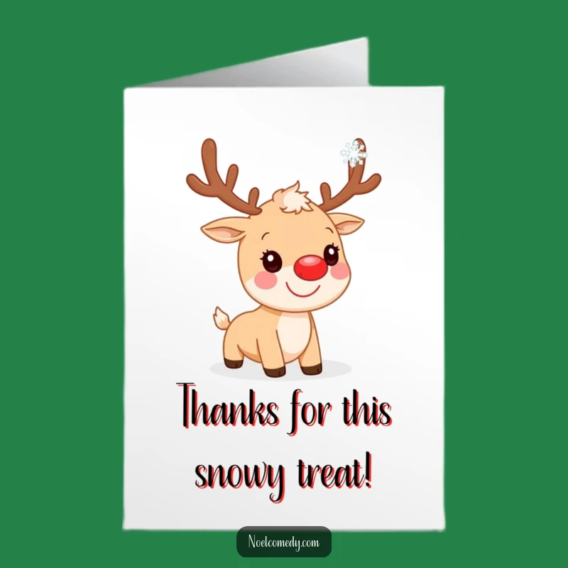 Free Printable Thank You Card: Reindeer's Winter Thanks!