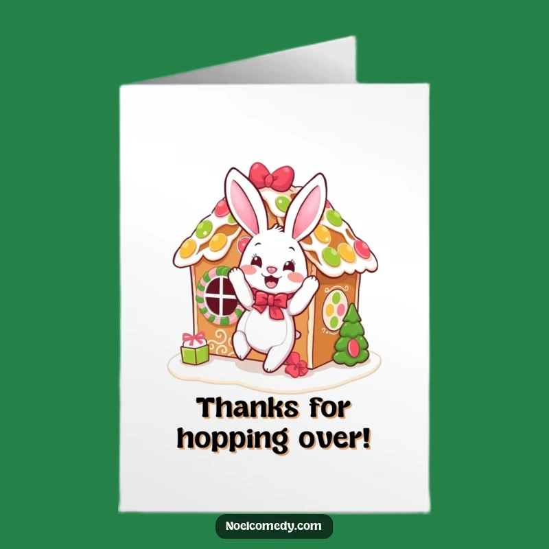 Free Printable Thank You Card: Bunny Gingerbread - Funny Downloadable Gratitude