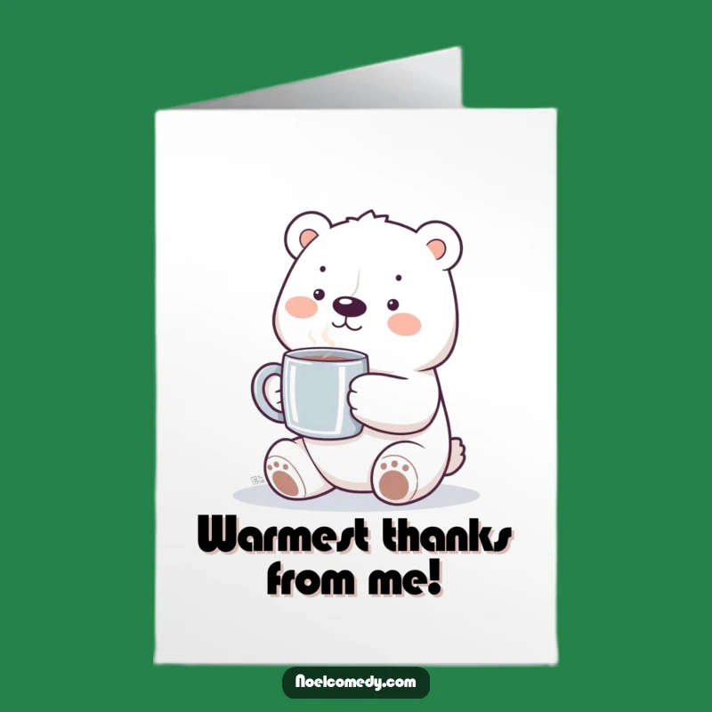 Free Printable Thank You Card: Cozy Polar Bear Gratitude Download