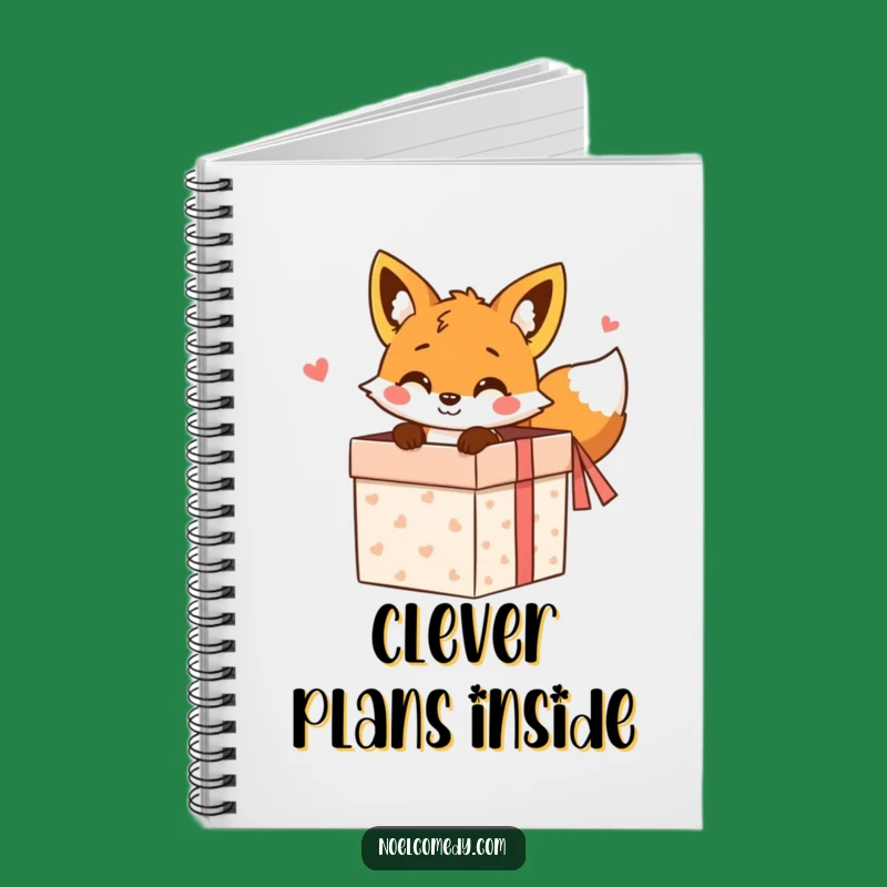Funny Fox Gift Box Notebook: Peeking Fox Journal, Perfect for Whimsical Notes