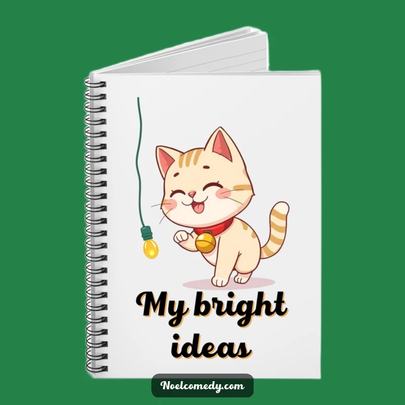 Funny Cat Christmas Notebook: Smiling Chase Journal