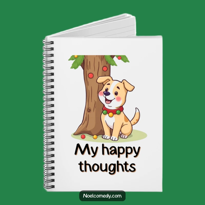 Funny Dog Holiday Notebook: Festive Journal, Cheerful Pooch Stationery Gift