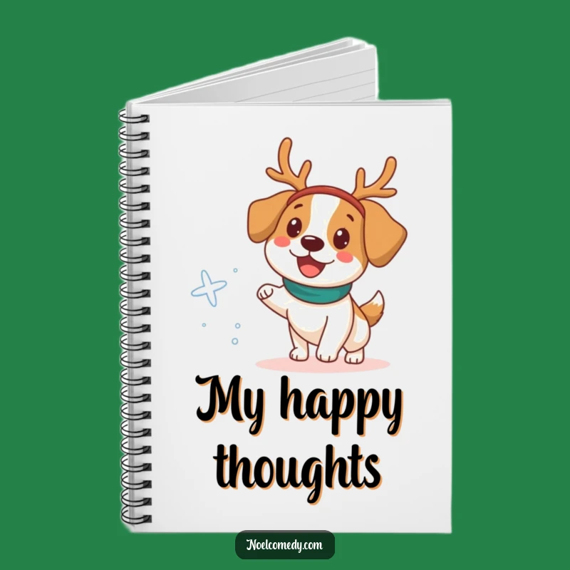 Funny Dog Reindeer Notebook: Happy Holiday Chase Journal