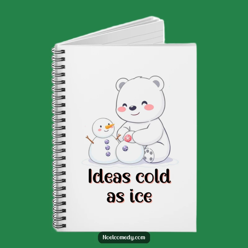 Funny Happy Polar Bear Notebook - Jot Down Winter Ideas with This Hilarious Journal