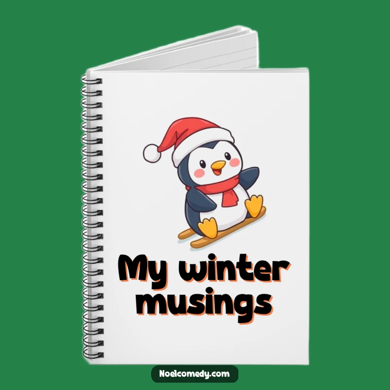 Funny Penguin Notebook: Holiday Slider's Journal, Humorous Gift for Festive Note-Takers
