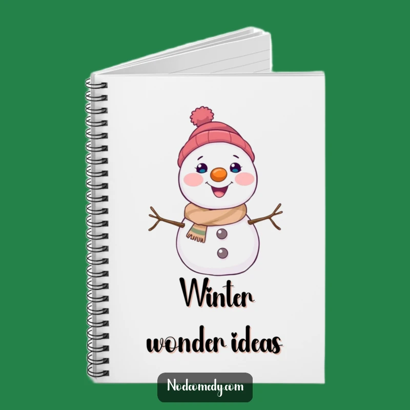 Funny Snowman Notebook: Joyful Character with Carrot Nose, Winter Journaling Fun