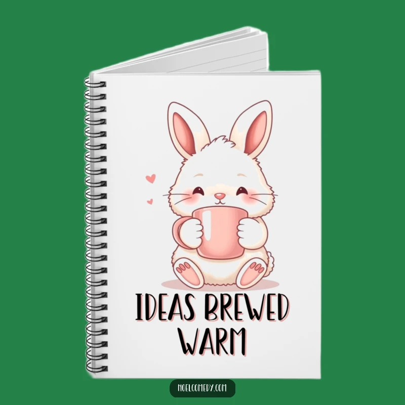 Funny Fluffy Bunny Warm Mug Notebook - Hilarious Journal for Cozy Notes