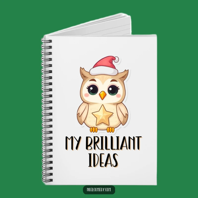 Funny Owl Star Notebook: Festive Journal, Magical Owl Stationery Gift